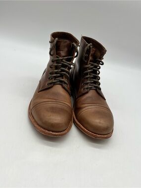 Oak Street Bootmakers Trench Men’s 10.5 Natural Chromexcel Leather Cap Toe Boots